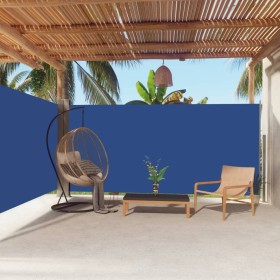 Toldo lateral retráctil azul 180x600 cm de vidaXL, Sombrillas - Ref: Foro24-318004, Precio: 97,99 €, Descuento: %