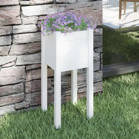 Solid white pine wood planter 31x31x70 cm by vidaXL, Pots and planters - Ref: Foro24-810781, Price: 24,61 €, Discount: %