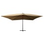 Cantilever side umbrella with taupe wood pole 400x300 cm by vidaXL, Umbrellas - Ref: Foro24-318431, Price: 197,80 €, Discount: %