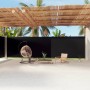 Black retractable side awning 220x1200 cm by vidaXL, Umbrellas - Ref: Foro24-318084, Price: 158,44 €, Discount: %