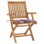 Folding garden chairs 4 pcs solid teak wood with cushions by vidaXL, Garden chairs - Ref: Foro24-3072736, Price: 406,56 €, Di...