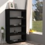 Estantería/divisor de espacios madera pino negro 80x35x135 cm de vidaXL, Librerías y estanterías - Ref: Foro24-810893, Precio...