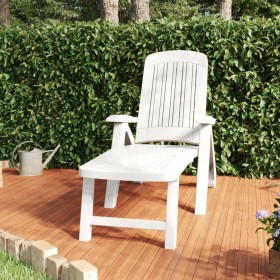 White polypropylene folding lounger by vidaXL, Loungers - Ref: Foro24-318222, Price: 147,99 €, Discount: %