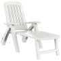 White polypropylene folding lounger by vidaXL, Loungers - Ref: Foro24-318222, Price: 147,55 €, Discount: %