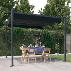 Garden gazebo with retractable roof anthracite gray 3x3 m by vidaXL, Tents and gazebos - Ref: Foro24-318535, Price: 446,99 €,...