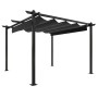 Cenador de jardín con techo retráctil gris antracita 3x3 m de vidaXL, Carpas y cenadores - Ref: Foro24-318535, Precio: 446,99...