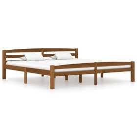 Estructura de cama madera maciza pino marrón miel 180x200 cm de vidaXL, Camas y somieres - Ref: Foro24-322080, Precio: 131,99...