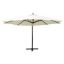 Hanging parasol with sand white wooden pole 350cm by vidaXL, Umbrellas - Ref: Foro24-318437, Price: 139,17 €, Discount: %