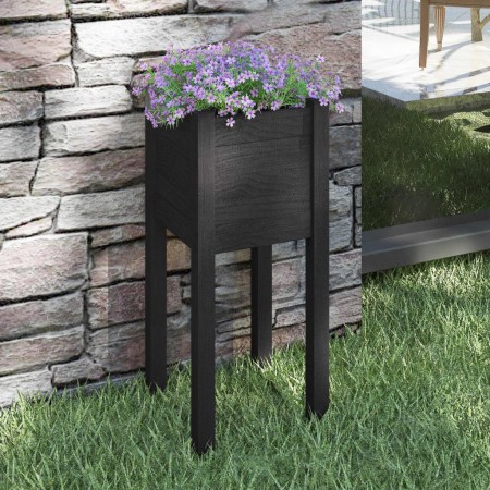 Jardinera de madera maciza de pino negro 31x31x70 cm de vidaXL, Maceteros y jardineras - Ref: Foro24-810787, Precio: 24,99 €,...