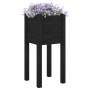 Jardinera de madera maciza de pino negro 31x31x70 cm de vidaXL, Maceteros y jardineras - Ref: Foro24-810787, Precio: 24,99 €,...