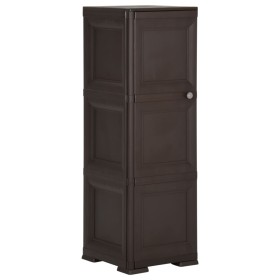 Plastic wardrobe brown wood design 40x43x125 cm by vidaXL, Lockers and storage cabinets - Ref: Foro24-340606, Price: 133,99 €...