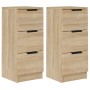 Aparadores 2 uds madera contrachapada roble Sonoma 30x30x70 cm de vidaXL, Aparadores - Ref: Foro24-811158, Precio: 105,71 €, ...