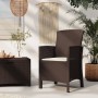 Garden armchair with brown PP rattan cushion by vidaXL, Garden chairs - Ref: Foro24-318225, Price: 87,41 €, Discount: %