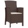 Garden armchair with brown PP rattan cushion by vidaXL, Garden chairs - Ref: Foro24-318225, Price: 87,41 €, Discount: %