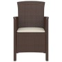 Garden armchair with brown PP rattan cushion by vidaXL, Garden chairs - Ref: Foro24-318225, Price: 87,41 €, Discount: %