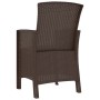 Garden armchair with brown PP rattan cushion by vidaXL, Garden chairs - Ref: Foro24-318225, Price: 87,41 €, Discount: %