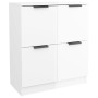 Glossy white plywood sideboard 60x30x70 cm by vidaXL, Sideboards - Ref: Foro24-811103, Price: 71,99 €, Discount: %