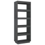 Pine wood gray shelf/space divider 60x35x167 cm by vidaXL, Bookcases and shelves - Ref: Foro24-810876, Price: 71,10 €, Discou...