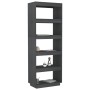 Pine wood gray shelf/space divider 60x35x167 cm by vidaXL, Bookcases and shelves - Ref: Foro24-810876, Price: 71,10 €, Discou...