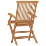 Folding garden chairs, set of 4, made of solid teak wood. by vidaXL, Garden chairs - Ref: Foro24-3096593, Price: 346,99 €, Di...