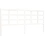 White solid wood bed frame with headboard 200x200 cm by vidaXL, Beds and slatted bases - Ref: Foro24-3194007, Price: 150,80 €...