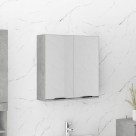 Bathroom cabinet with concrete grey mirror 64x20x67 cm by vidaXL, bathroom vanities - Ref: Foro24-811317, Price: 81,72 €, Dis...