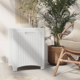 White PP rattan garden storage box 39x39x46 cm by vidaXL, Outdoor storage boxes - Ref: Foro24-318233, Price: 77,99 €, Discoun...