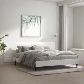 Cabecero cama madera contrachapada blanco brillo 240x1,5x80 cm de vidaXL, Cabeceros y pies de cama - Ref: Foro24-811058, Prec...