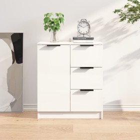 Anrichte aus Sperrholz glänzend weiß 60x30x70 cm von vidaXL, Sideboards - Ref: Foro24-811085, Preis: 85,76 €, Rabatt: %