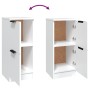 Sideboards 2 pcs white plywood 30x30x70 cm by vidaXL, Sideboards - Ref: Foro24-811170, Price: 72,79 €, Discount: %