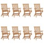 Folding garden chairs 8 units solid teak wood by vidaXL, Garden chairs - Ref: Foro24-3096595, Price: 431,87 €, Discount: %