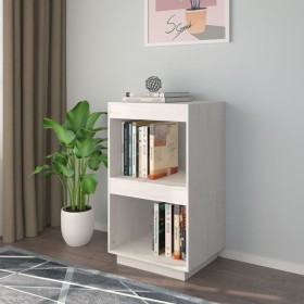 Estantería madera maciza de pino blanca 40x35x71 cm de vidaXL, Librerías y estanterías - Ref: Foro24-810840, Precio: 35,09 €,...