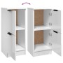 Aparador de madera contrachapada blanco brillante 30x30x70 cm de vidaXL, Aparadores - Ref: Foro24-811181, Precio: 54,41 €, De...