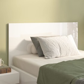 Glossy white plywood bed headboard 120x1.5x80 cm by vidaXL, Headboards and footboards - Ref: Foro24-811031, Price: 37,99 €, D...