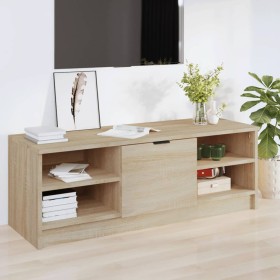 Oak-colored plywood TV cabinet 102x35.5x36.5 cm by vidaXL, TV Furniture - Ref: Foro24-811370, Price: 62,99 €, Discount: %