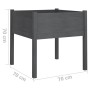 Jardinera de madera maciza de pino gris 70x70x70 cm de vidaXL, Maceteros y jardineras - Ref: Foro24-810813, Precio: 45,99 €, ...