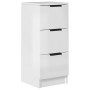 Glossy white plywood sideboard 30x30x70 cm by vidaXL, Sideboards - Ref: Foro24-811163, Price: 69,48 €, Discount: %