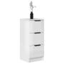 Glossy white plywood sideboard 30x30x70 cm by vidaXL, Sideboards - Ref: Foro24-811163, Price: 69,48 €, Discount: %