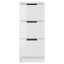 Glossy white plywood sideboard 30x30x70 cm by vidaXL, Sideboards - Ref: Foro24-811163, Price: 69,48 €, Discount: %