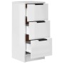 Glossy white plywood sideboard 30x30x70 cm by vidaXL, Sideboards - Ref: Foro24-811163, Price: 69,48 €, Discount: %