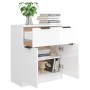 Aparador de madera contrachapada blanco brillante 60x30x70 cm de vidaXL, Aparadores - Ref: Foro24-811094, Precio: 79,62 €, De...