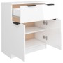 Aparador de madera contrachapada blanco brillante 60x30x70 cm de vidaXL, Aparadores - Ref: Foro24-811094, Precio: 79,62 €, De...