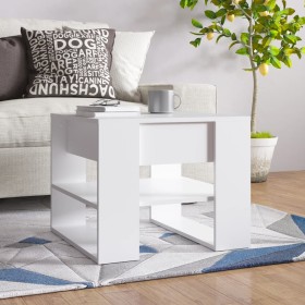 Mesa de centro madera contrachapada blanco 55,5x55x45 cm de vidaXL, Mesas de centro - Ref: Foro24-810908, Precio: 41,76 €, De...