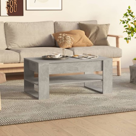 Mesa de centro madera contrachapada gris hormigón 102x55x45 cm de vidaXL, Mesas de centro - Ref: Foro24-810903, Precio: 68,27...