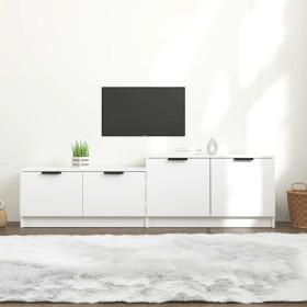 White plywood TV cabinet 158.5x36x45 cm by vidaXL, TV Furniture - Ref: Foro24-811484, Price: 77,26 €, Discount: %