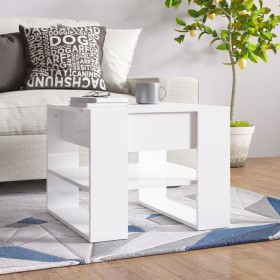 Couchtisch aus glänzend weißem Sperrholz, 55,5 x 55 x 45 cm von vidaXL, Couchtisch - Ref: Foro24-810914, Preis: 45,99 €, Raba...