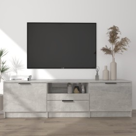 Mueble de TV madera contrachapada gris hormigón 140x35x40 cm de vidaXL, Muebles TV - Ref: Foro24-811452, Precio: 79,68 €, Des...