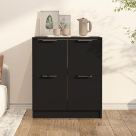 Black plywood sideboard 60x30x70 cm by vidaXL, Sideboards - Ref: Foro24-811098, Price: 58,19 €, Discount: %