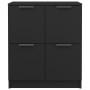 Aparador de madera contrachapada negro 60x30x70 cm de vidaXL, Aparadores - Ref: Foro24-811098, Precio: 54,69 €, Descuento: %