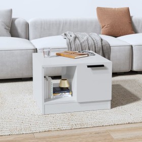 White gloss plywood coffee table 50x50x36 cm by vidaXL, Coffee table - Ref: Foro24-811346, Price: 46,99 €, Discount: %